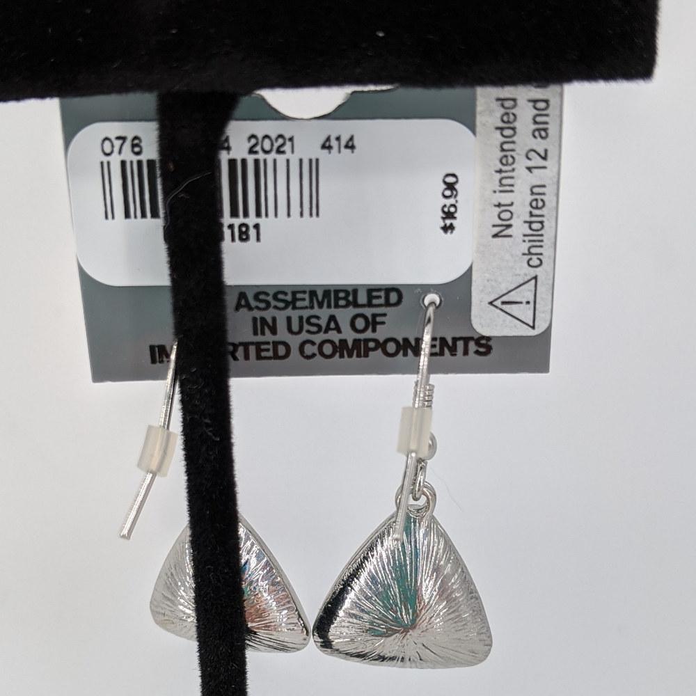 Express silver tone & clear stone earrings - Picture 2 of 4